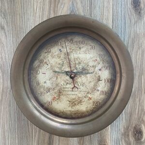 Vintage Timeworks Analog Thermometer Brass Ralph Paine Boat Wright Ship Nautical